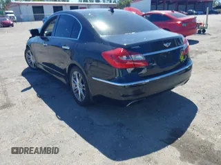 2013 Hyundai Genesis 3.8L with VIN KMHGC4DD7DU256396, listed as a IAAI auction lot 41839540 with 90,105 mi miles. Bid and sale history available at carsss.com. Image 12.