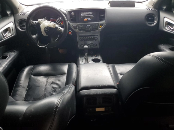 2017 Nissan Pathfinder S with VIN 5N1DR2MM1HC653958, listed as a Copart auction lot 82547254 with 76039 miles and Salvage Title. Bid and sale history available at carsss.com. Image 8.
