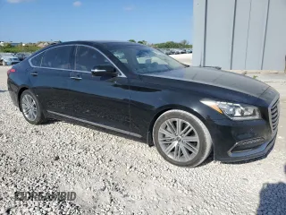 2018 Genesis G80 3.8L z VIN KMHGN4JE1JU226622, wystawiony jako Copart lot #54311945 z przebiegiem 52 742 mil mil oraz Szkody całkowita. Historia ofert i sprzedaży dostępna na DreamBid. Obrazek 4.