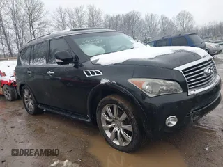 2011 Infiniti QX56 7-passenger with VIN JN8AZ2NF5B9504016, listed as a IAAI auction lot 41617136 with 210,584 mi miles and . Bid and sale history available at DreamBid. Image 1.