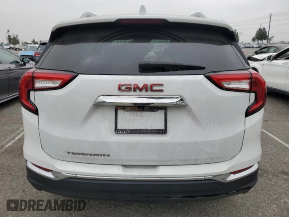 2022 GMC Terrain SLT with VIN 3GKALPEV0NL211156, listed as a Copart auction lot 55300465 with 57,319 mi miles and Salvage Title. Bid and sale history available at DreamBid. Image 6.