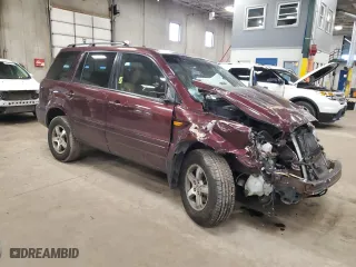 2007 Honda Pilot EX-L with VIN 5FNYF18547B006046, listed as a Copart auction lot 46935205 with 0 mi miles and Salvage Title. Bid and sale history available at carsss.com. Image 4.
