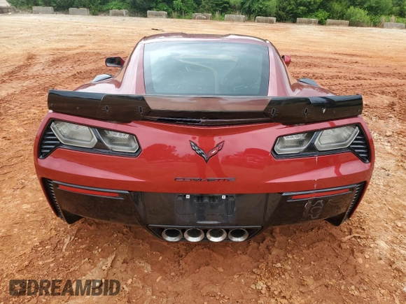 2015 Chevrolet Corvette Z06 3LZ with VIN 1G1YU2D63F5603319, listed as a Copart auction lot 58867005 with 25,385 mi miles and Salvage title. Bid and sale history available at DreamBid. Image 6.
