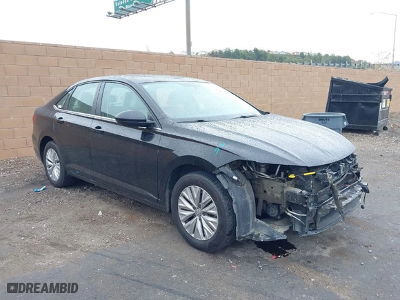 2019 Volkswagen Jetta S with VIN 3VWCB7BU9KM183136, listed as a IAAI auction lot 41777684 with 101,448 mi miles. Bid and sale history available at carsss.com. Image 1.