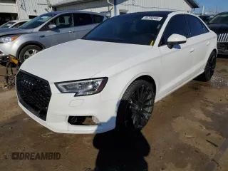 2017 Audi A3 Sedan Premium with VIN WAUB8GFF9H1025696, listed as a Copart auction lot 46700305 with 82,807 mi miles and Salvage Title. Bid and sale history available at carsss.com. Image 1.