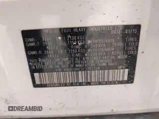 2015 Subaru Outback Limited с VIN 4S4BSBNC2F3293369, выставлен на аукционе IAAI как лот 41353728 с пробегом 142 912 миль миль и . История ставок и продаж доступна на DreamBid. Изображение 9.