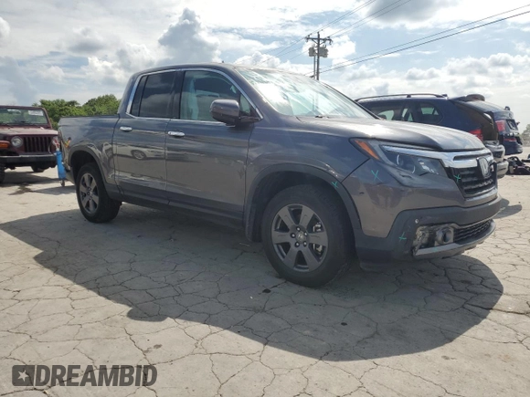 2020 Honda Ridgeline RTL-E with VIN 5FPYK3F77LB012808, listed as a Copart auction lot 60014575 with 85,280 mi miles and Salvage title. Bid and sale history available at DreamBid. Image 4.