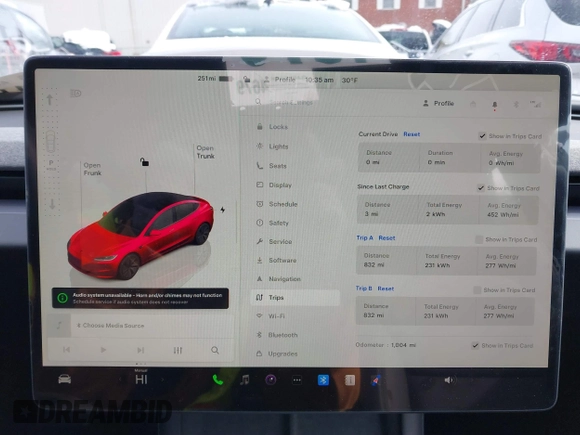 2025 Tesla Model 3 Long Range with VIN 5YJ3E1EB7SF890659, listed as a IAAI auction lot 41550353 with 1,004 mi miles and . Bid and sale history available at DreamBid. Image 7.