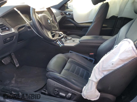 2022 BMW 4 Series 430i z VIN WBA53AP01NCH84963, wystawiony jako Copart lot #72785144 z przebiegiem Nie podano mil oraz Szkoda całkowita • Salvage title. Historia ofert i sprzedaży dostępna na DreamBid. Obrazek 7.
