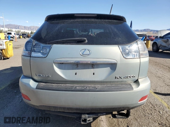 2006 Lexus RX 400h with VIN JTJHW31U260038484, listed as a Copart auction lot 51444995 with 270,888 mi miles and Salvage Title. Bid and sale history available at DreamBid. Image 6.