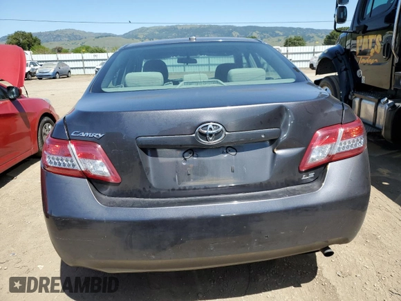 2011 Toyota Camry LE with VIN 4T4BF3EK9BR174813, listed as a Copart auction lot 54055075 with 267,709 mi miles and Salvage Title. Bid and sale history available at DreamBid. Image 6.