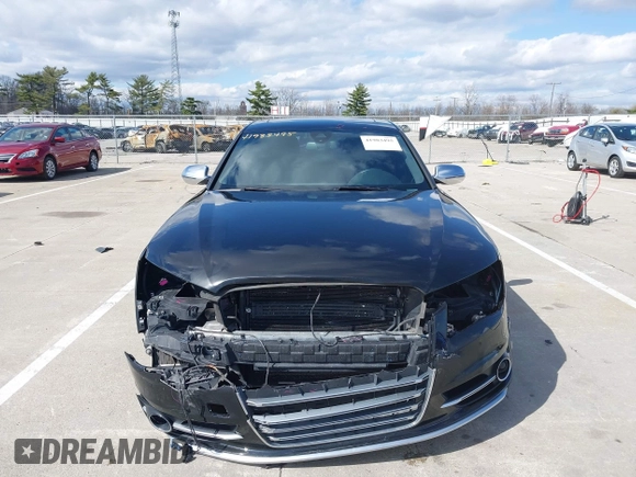 2013 Audi S8 with VIN WAUD2AFD6DN021372, listed as a IAAI auction lot 41983495 with 159,832 mi miles. Bid and sale history available at carsss.com. Image 13.