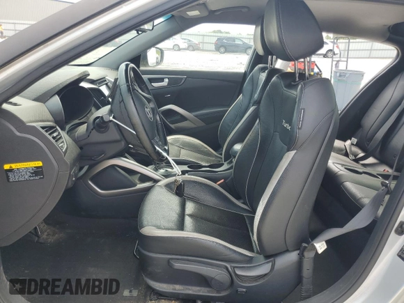 2014 Hyundai Veloster Turbo with VIN KMHTC6AE4EU182833, listed as a Copart auction lot 58911035 with 162,752 mi miles and Salvage title. Bid and sale history available at DreamBid. Image 7.