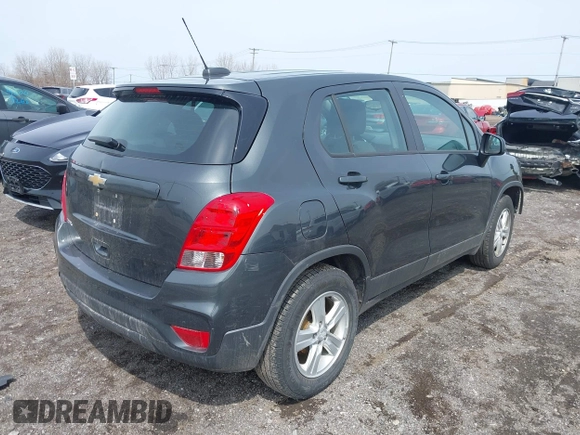 2020 Chevrolet Trax LS with VIN 3GNCJKSBXLL185161, listed as a IAAI auction lot 42032231 with 82,587 mi miles and . Bid and sale history available at DreamBid. Image 4.