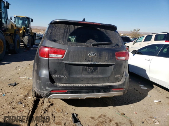 2018 Kia Sedona SX-L with VIN KNDME5C16J6396714, listed as a Copart auction lot 81565164 with 73,400 mi miles and Salvage Title. Bid and sale history available at carsss.com. Image 6.