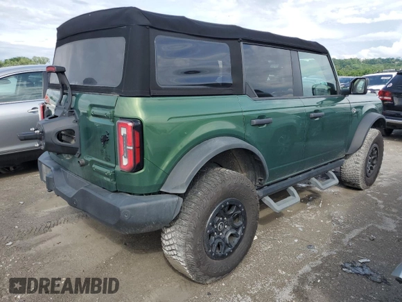 2022 Ford Bronco with VIN 1FMEE5DPXNLB41526, listed as a Copart auction lot 54024184 with 32,759 mi miles and Salvage Title. Bid and sale history available at DreamBid. Image 3.