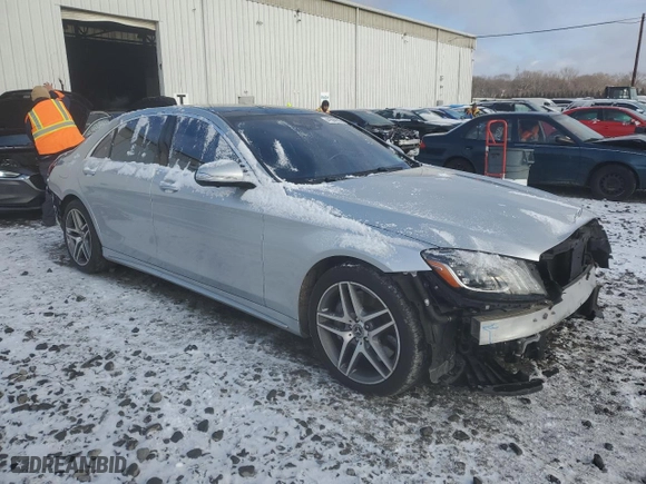 2018 Mercedes-Benz S-Class S 450 with VIN WDDUG6EB3JA358351, listed as a Copart auction lot 41594185 with 36,575 mi miles and Salvage Title. Bid and sale history available at carsss.com. Image 4.