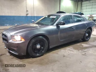 2014 Dodge Charger Police with VIN 2C3CDXAG1EH374677, listed as a Copart auction lot 47038695 with 57,233 mi miles and Clean Title. Bid and sale history available at DreamBid. Image 1.