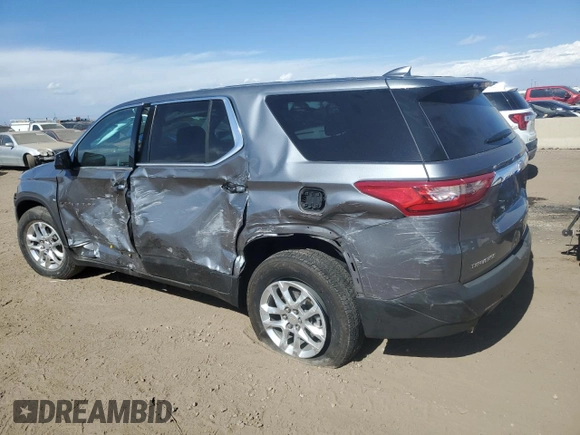 2020 Chevrolet Traverse LS with VIN 1GNERFKW0LJ319985, listed as a Copart auction lot 47055515 with 49,259 mi miles and Salvage title. Bid and sale history available at DreamBid. Image 2.