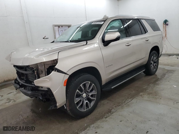 2021 Chevrolet Tahoe LT with VIN 1GNSCNKD2MR299626, listed as a Copart auction lot 86081934 with 52,441 mi miles and Salvage Title. Bid and sale history available at carsss.com. Image 1.