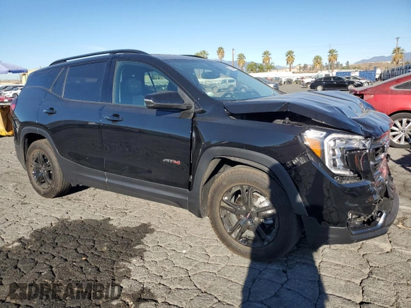 2024 GMC Terrain AT4 with VIN 3GKALYEG9RL388480, listed as a Copart auction lot 87090644 with 6,755 mi miles and Salvage Title. Bid and sale history available at DreamBid. Image 4.