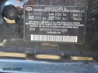 2013 Hyundai Elantra GLS PZEV with VIN 5NPDH4AE1DH443696, listed as a Copart auction lot 75536274 with 174,892 mi miles and Salvage Title. Bid and sale history available at carsss.com. Image 12.