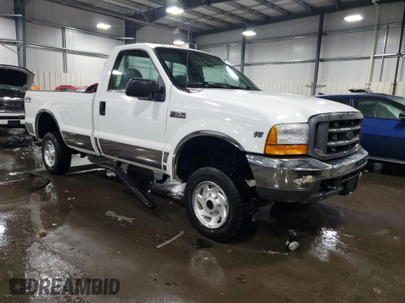 2000 Ford F-350 XL with VIN 1FTSF31S7YEE27506, listed as a Copart auction lot 45868425 with 35,736 mi miles and Salvage Title. Bid and sale history available at DreamBid. Image 4.