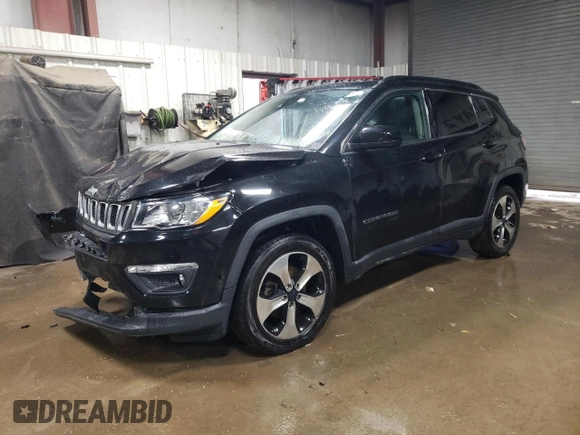 2018 Jeep Compass Latitude z VIN 3C4NJDBB9JT162108, wystawiony jako Copart lot #85360424 z przebiegiem 129 004 mil mil oraz Szkoda całkowita • Salvage title. Historia ofert i sprzedaży dostępna na DreamBid. Obrazek 1.