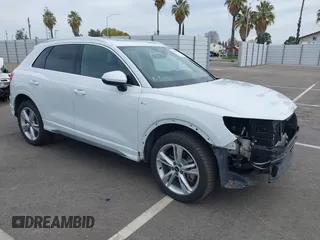 2022 Audi Q3 S line Premium Plus with VIN WA1EECF33N1031877, listed as a IAAI auction lot 41643084 with 68,678 mi miles. Bid and sale history available at carsss.com. Image 1.
