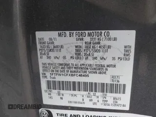 2011 Ford F-150 XL with VIN 1FTFW1CFXBFC48495, listed as a IAAI auction lot 41776246 with 277,604 mi miles. Bid and sale history available at carsss.com. Image 9.