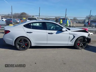 2020 Genesis G70 3.3T with VIN KMTG34LE6LU047066, listed as a IAAI auction lot 41488910 with 29,031 mi miles. Bid and sale history available at carsss.com. Image 13.