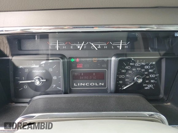 2012 Lincoln Navigator with VIN 5LMJJ2H52CEL04542, listed as a Copart auction lot 62708385 with 84,192 mi miles and Salvage title. Bid and sale history available at DreamBid. Image 9.