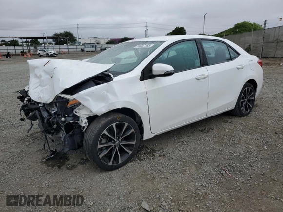 2019 Toyota Corolla L z VIN 2T1BURHE3KC137184, wystawiony jako Copart lot #59637165 z przebiegiem 84 197 mil mil oraz Szkoda całkowita • Salvage title. Historia ofert i sprzedaży dostępna na DreamBid. Obrazek 1.
