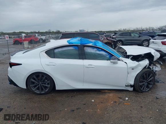 2023 Lexus IS 350 F Sport with VIN JTHGZ1B27P5071491, listed as a IAAI auction lot 41908414 with 24,622 mi miles and . Bid and sale history available at DreamBid. Image 14.