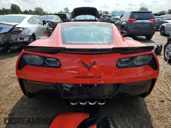 2017 Chevrolet Corvette Z06 3LZ with VIN 1G1YU2D60H5603880, listed as a Copart auction lot 62856854 with 23,022 mi miles and Salvage Title. Bid and sale history available at carsss.com. Image 6.