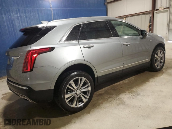 2025 Cadillac XT5 FWD Premium Luxury with VIN 1GYKNCRS7SZ121276, listed as a Copart auction lot 53470215 with 9,415 mi miles and Clean Title. Bid and sale history available at carsss.com. Image 3.