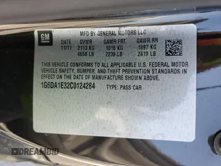 2012 Cadillac CTS with VIN 1G6DA1E32C0124284, listed as a Copart auction lot 62160825 with 78,557 mi miles and Salvage title. Bid and sale history available at DreamBid. Image 12.