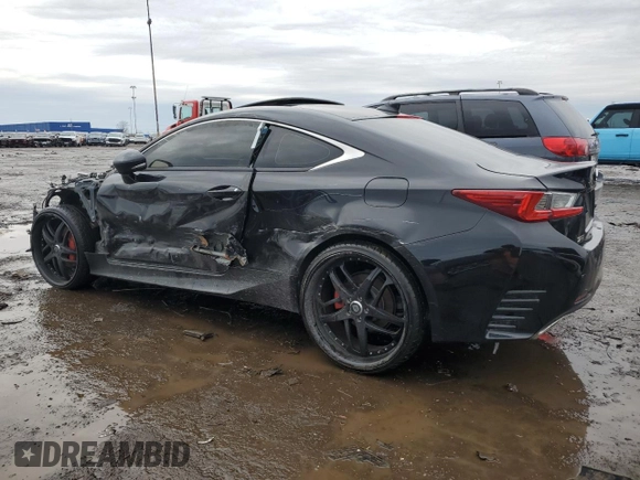 2015 Lexus RC 350 with VIN JTHSE5BC6F5001422, listed as a Copart auction lot 47734105 with 198,584 mi miles and Salvage Title. Bid and sale history available at carsss.com. Image 2.