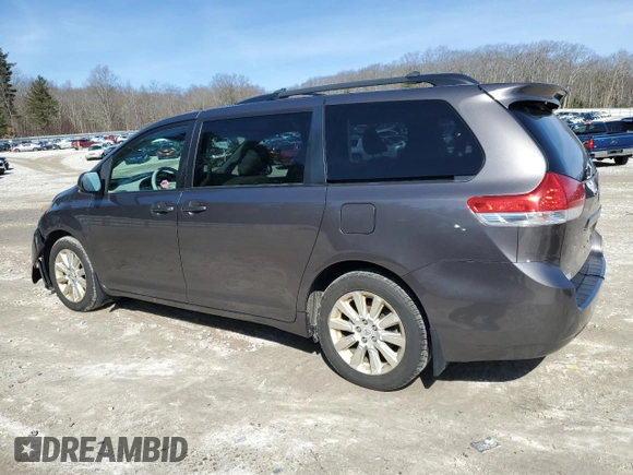 2012 Toyota Sienna LE with VIN 5TDJK3DC6CS045983, listed as a Copart auction lot 48416575 with 266,624 mi miles and Clean Title. Bid and sale history available at carsss.com. Image 2.