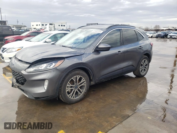 2021 Ford Escape SEL Hybrid with VIN 1FMCU0CZ3MUB25774, listed as a Copart auction lot 37452224 with 98,182 mi miles and . Bid and sale history available at DreamBid. Image 1.