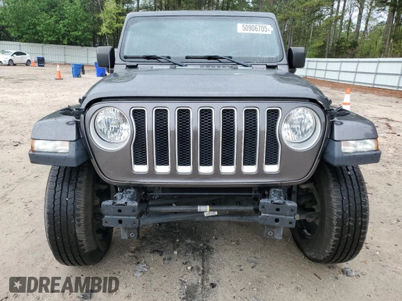 2020 Jeep Wrangler Unlimited Sahara with VIN 1C4HJXEN2LW149623, listed as a Copart auction lot 50906705 with 71,919 mi miles and Salvage title. Bid and sale history available at DreamBid. Image 5.