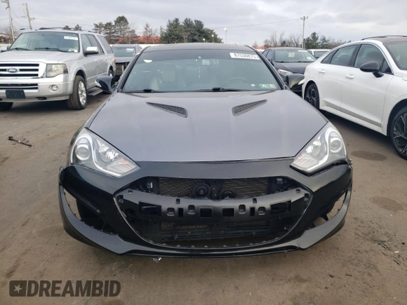 2013 Hyundai Genesis Coupe Track z VIN KMHHU6KJ4DU093082, wystawiony jako Copart lot #87530875 z przebiegiem 155 808 mil mil oraz Nie do naprawy • Non repairable. Historia ofert i sprzedaży dostępna na DreamBid. Obrazek 5.