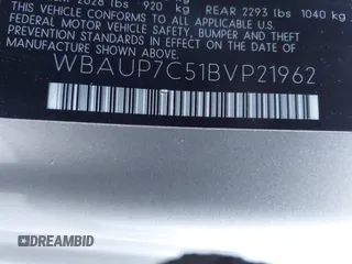 2011 BMW 1 Series 128i с VIN WBAUP7C51BVP21962, выставлен на аукционе IAAI как лот 41517541 с пробегом 222 392 миль миль и . История ставок и продаж доступна на DreamBid. Изображение 9.