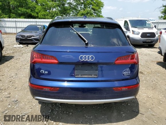 2018 Audi Q5 Premium Plus with VIN WA1BNBFY3J2043153, listed as a Copart auction lot 61802755 with 34,583 mi miles and Salvage title. Bid and sale history available at DreamBid. Image 6.