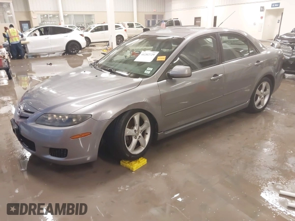 2008 Mazda 6 i Sport VE with VIN 1YVHP80C385M19167, listed as a IAAI auction lot 41282729 with 203,185 mi miles. Bid and sale history available at carsss.com. Image 19.