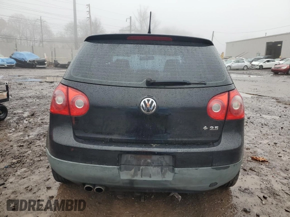 2009 Volkswagen Rabbit S with VIN WVWBB71K89W004528, listed as a Copart auction lot 80742174 with 122,926 mi miles and Salvage title. Bid and sale history available at DreamBid. Image 6.