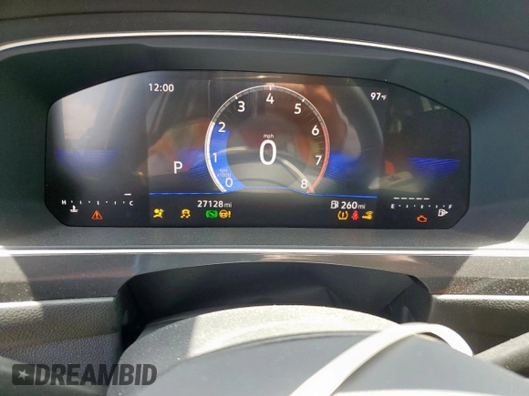 2024 Volkswagen Tiguan SE with VIN 3VV3B7AX4RM061942, listed as a Copart auction lot 61206695 with 27,128 mi miles and Salvage title. Bid and sale history available at DreamBid. Image 9.