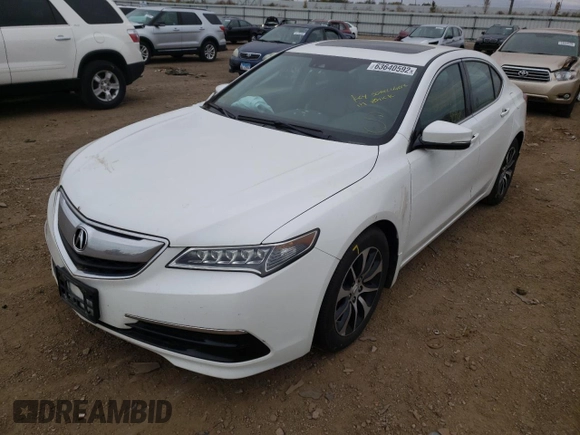 2015 Acura TLX Tech with VIN 19UUB1F5XFA011855, listed as a Copart auction lot 63640592 with 91,546 mi miles. Bid and sale history available at carsss.com. Image 2.