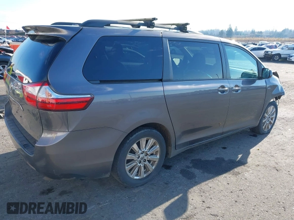2017 Toyota Sienna LE with VIN 5TDJZ3DC2HS154993, listed as a IAAI auction lot 41372165 with 151,300 mi miles. Bid and sale history available at carsss.com. Image 4.