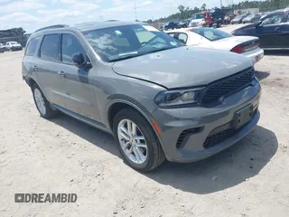 2024 Dodge Durango GT Plus z VIN 1C4RDJDG7RC237976, wystawiony jako IAAI lot #42147333 z przebiegiem 22 525 mil mil oraz . Historia ofert i sprzedaży dostępna na DreamBid. Obrazek 1.
